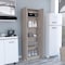 Tuhome Multistorage Pantry Cabinet, Five Shelves, Double Door Cabinet, Light Gray ALZ5232 - alternate 1